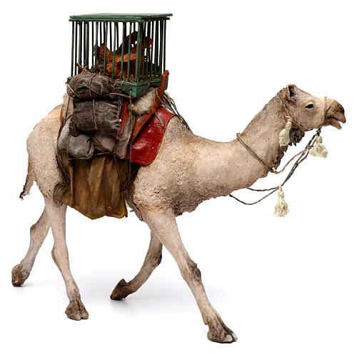 Camel with cages and hens 30cm Angela Tripi 3