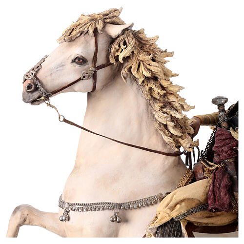 Heiliger König zu Pferd, für 30 cm Krippe von Angela Tripi, Terrakotta 3