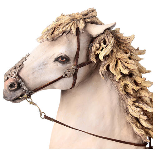 Heiliger König zu Pferd, für 30 cm Krippe von Angela Tripi, Terrakotta 7