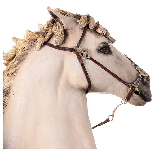 Heiliger König zu Pferd, für 30 cm Krippe von Angela Tripi, Terrakotta 15
