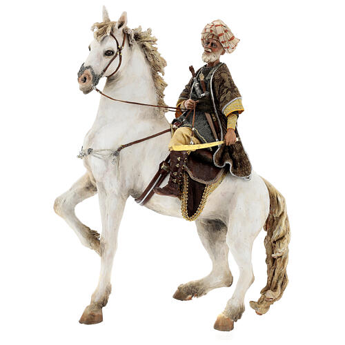 Horse with King 30cm Angela Tripi 1