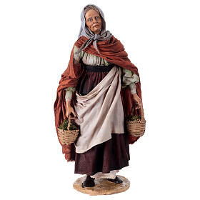 Alte Frau, für 30 cm Krippe von Angela Tripi, Terrakotta
