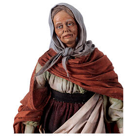 Alte Frau, für 30 cm Krippe von Angela Tripi, Terrakotta