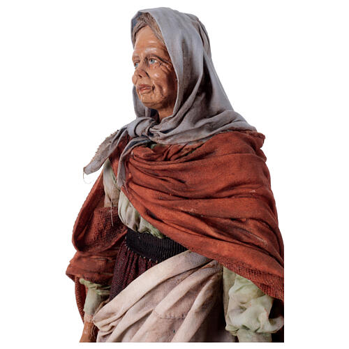 Alte Frau, für 30 cm Krippe von Angela Tripi, Terrakotta 4