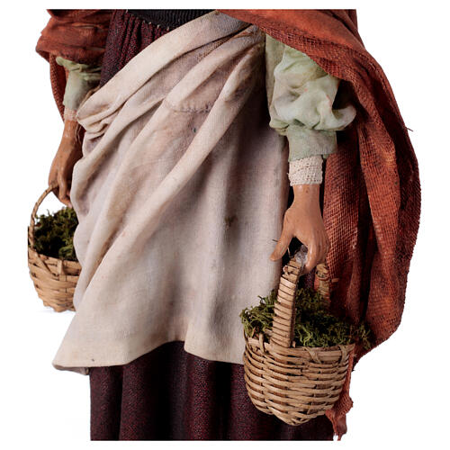 Alte Frau, für 30 cm Krippe von Angela Tripi, Terrakotta 6