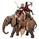 Heiliger König mit Diener auf Elefanten reitend, für 30 cm Krippe von Angela Tripi, Terrakotta s1