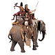 Heiliger König mit Diener auf Elefanten reitend, für 30 cm Krippe von Angela Tripi, Terrakotta s23