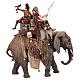 Heiliger König mit Diener auf Elefanten reitend, für 30 cm Krippe von Angela Tripi, Terrakotta s30