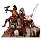 Heiliger König mit Diener auf Elefanten reitend, für 30 cm Krippe von Angela Tripi, Terrakotta s31