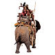 Heiliger König mit Diener auf Elefanten reitend, für 30 cm Krippe von Angela Tripi, Terrakotta s40