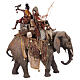 Elefante con Rey y siervo belén Angela Tripi 30 cm s15