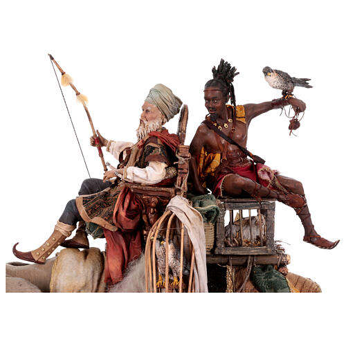 Éléphant avec Roi et serviteur crèche Angela Tripi 30 cm 2