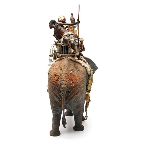 Elefante con Re e servo Presepe Angela Tripi 30 cm 3