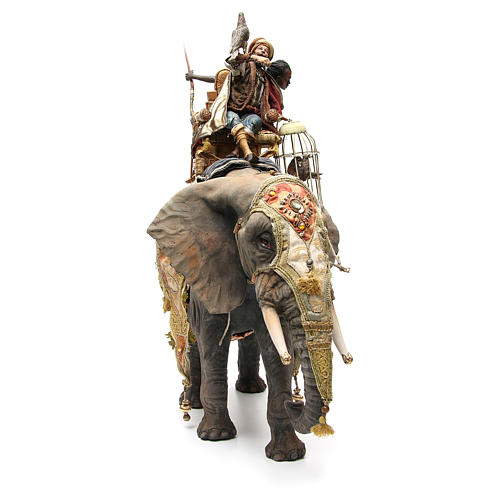 Elefante con Re e servo Presepe Angela Tripi 30 cm 4