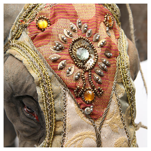 Elefante con Re e servo Presepe Angela Tripi 30 cm 7