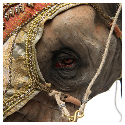 Elefante con Re e servo Presepe Angela Tripi 30 cm 11