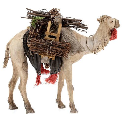 Kamel mit Last beladen, für 18 cm Krippe von Angela Tripi, Terrakotta 6