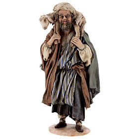 Viandante con pecora Presepe Angela Tripi 18 cm