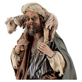 Viandante con pecora Presepe Angela Tripi 18 cm