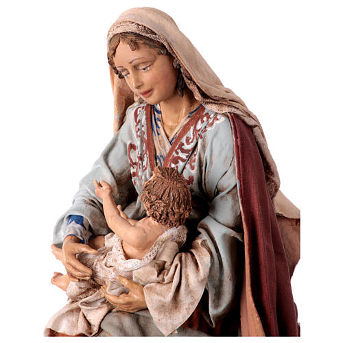 Maria mit dem Kind, für 30 cm Krippe von Angela Tripi, Terrakotta 6