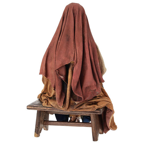 Maria mit dem Kind, für 30 cm Krippe von Angela Tripi, Terrakotta 7