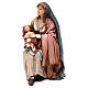 Maria com Menino nos joelhos Angela Tripi Presépio com figuras de altura média 30 cm s3