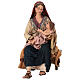 Maria com Menino nos joelhos Angela Tripi Presépio com figuras de altura média 30 cm s3