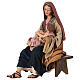 Maria com Menino nos joelhos Angela Tripi Presépio com figuras de altura média 30 cm s6