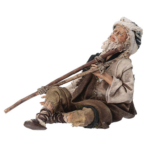 Mendicante storpio seduto 18 cm Angela Tripi 3
