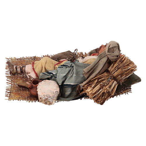 Pastore dormiente sul fianco 18 cm Angela Tripi 4