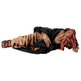 Pastor adormecido deitado sobre o flanco dele 18 cm Angela Tripi