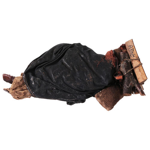 Pastor adormecido deitado sobre o flanco dele 18 cm Angela Tripi 6
