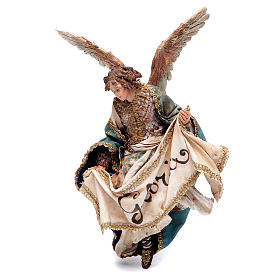 Presepe Angela Tripi: Angelo Gloria azzurro 18 cm Angela Tripi