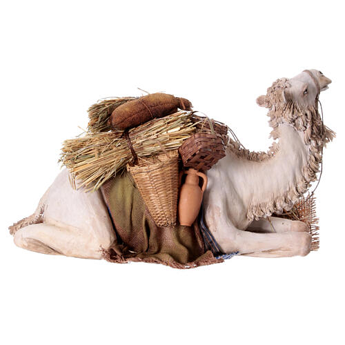 Lagerndes Kamel und Schlafender, für 18 cm Krippe von Angela Tripi, Terrakotta 8