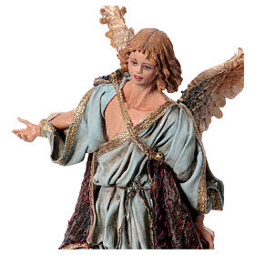 Engel der Verkündigung an die Hirten, für 18 cm Krippe von Angela Tripi, Terrakotta