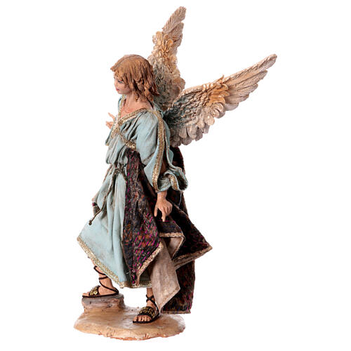 Engel der Verkündigung an die Hirten, für 18 cm Krippe von Angela Tripi, Terrakotta 3