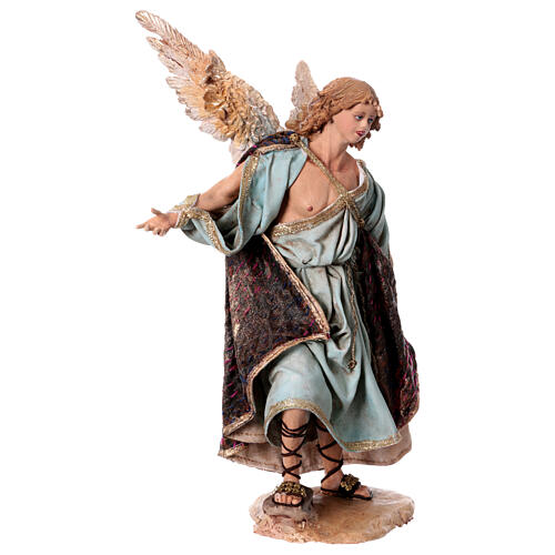 Engel der Verkündigung an die Hirten, für 18 cm Krippe von Angela Tripi, Terrakotta 5