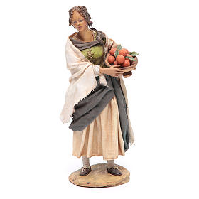 Krippenfiguren von Angela Tripi: Frau mit Orangenkorb 18cm Angela Tripi