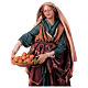 Stehende Frau mit Orangenkorb, für 18 cm Krippe von Angela Tripi, Terrakotta s2