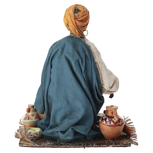 Moor Woman sitting with pottery 18cm Angela Tripi 5