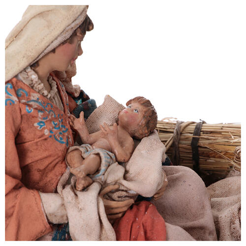 Maria mit Kind im Arm, für 18 cm Krippe von Angela Tripi, Terrakotta 2