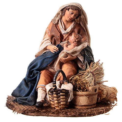 Holy Mary holding Baby Jesus 18cm Angela Tripi 1