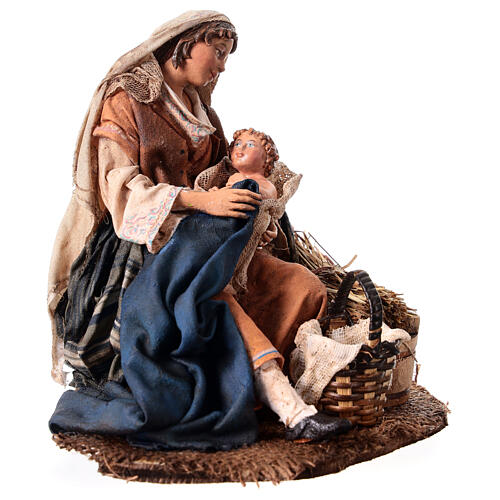 Holy Mary holding Baby Jesus 18cm Angela Tripi 5