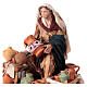 Keramikverkäuferin, für 13 cm Krippe von Angela Tripi, Terrakotta s2