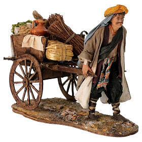 Shepherd with Cart 13cm Angela Tripi