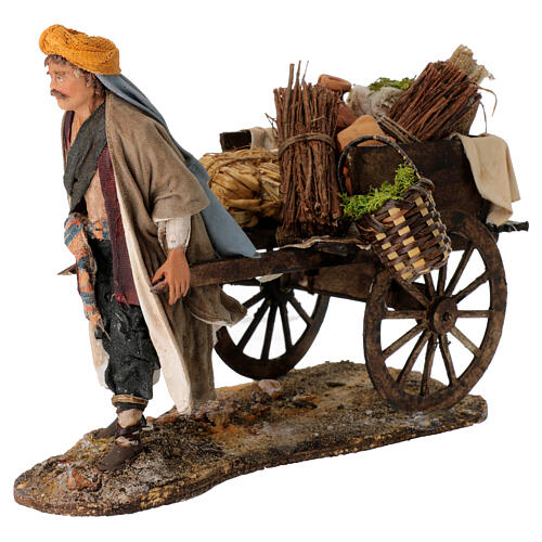 Shepherd with Cart 13cm Angela Tripi 3