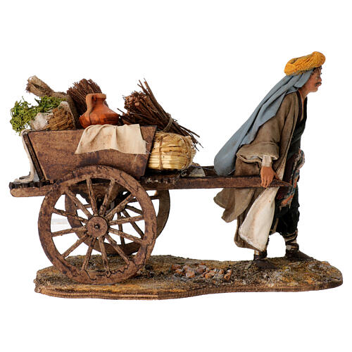 Shepherd with Cart 13cm Angela Tripi 4