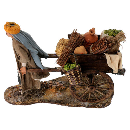 Shepherd with Cart 13cm Angela Tripi 7