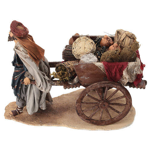 Pastore con carretto 13 cm Angela Tripi 7