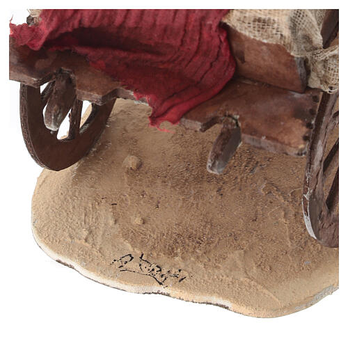 Camponês com carrinho 13 cm terracota Angela Tripi 8